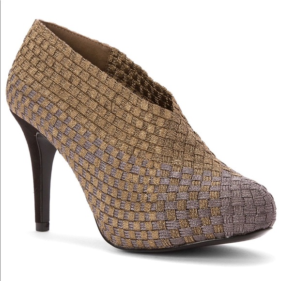 Woven Stretch Fabric Stiletto Heel Ankle Bootie - Picture 4 of 7
